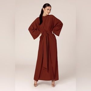 Kiera Tie Front Maxi Dress- VEILED